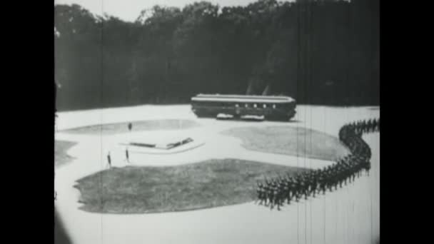 Берлин Германия Май 1943 Военный Парад Сцене Wwii — стоковое видео