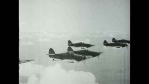 Berlim Alemanha Maio 1943 Aviões Bombardeiros Segunda Guerra Mundial Cena — Vídeo de Stock