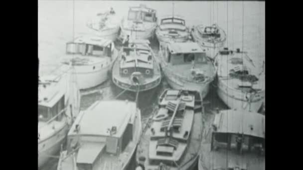 Berlin Germany May 1943 Small Sailing Boats 40S Scene — Video