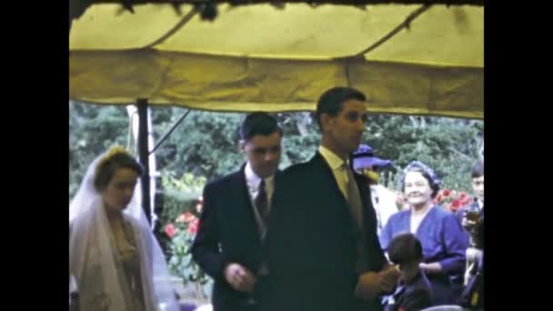 Washington United States May 1946 Wedding Reception Scene 40S — Vídeo de stock