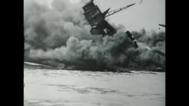 Berlin Germany May 1943 Explosions World War Scene 40S — Vídeo de stock