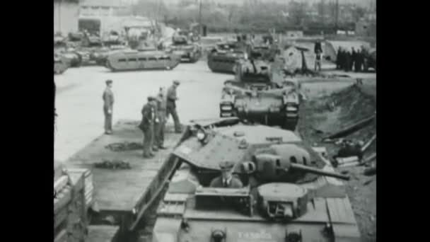 Berlin Germany May 1943 Tanks World War Scene 40S — Video