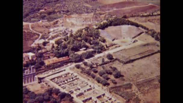 Tindari Italy June 1975 Archaeological Park Tindari View 70S — Stock Video