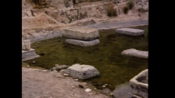 Cefalu Italien Juni 1975 Park Der Archäologischen Stätte Rocca Cefalu — Stockvideo