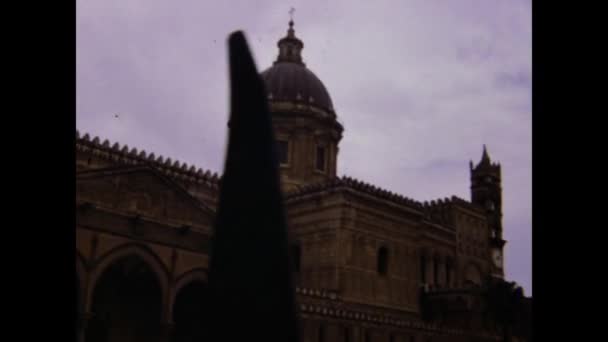 Palermo Italy June 1975 Palermo Cathedral View 70S — Video Stock