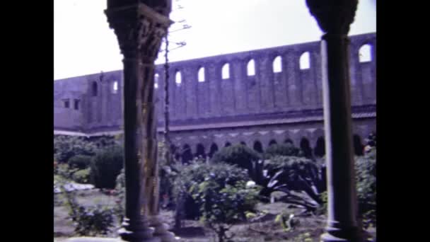 Palermo Italien Juni 1975 Katedralen Palermo Talet — Stockvideo