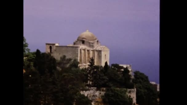 Segesta Italy June 1975 Castle Venus View 70S — Vídeo de stock