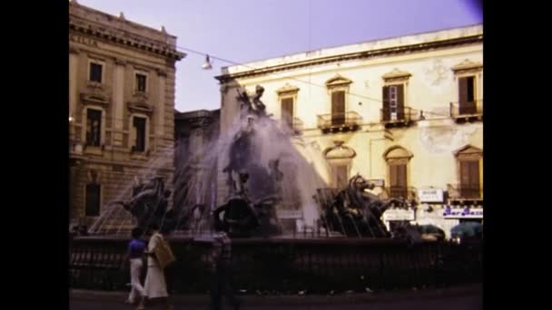 Сиракузы Италия Июнь 1975 Года Сцена Видом Сиракузы — стоковое видео