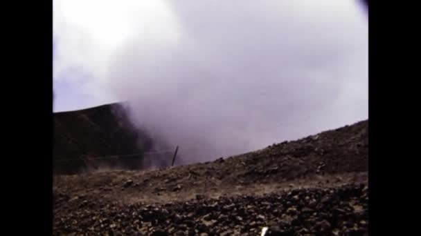 Catania Italy Juni 1975 Etna Vulkan Utflykt Scen Talet — Stockvideo