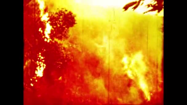 Катания Италия Июнь 1975 Извержение Вулкана Лавы Этна — стоковое видео