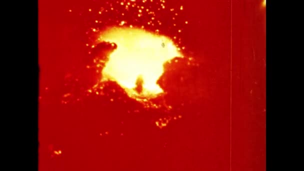 Catania Italy June 1975 Volcano Lava Eruption Etna Scene 70S — Vídeos de Stock