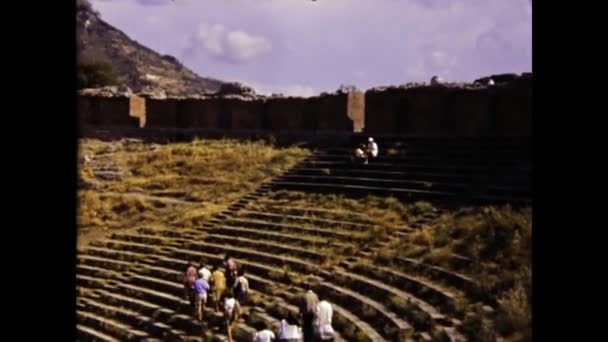 Catania Olaszország 1975 Június Catania Odeon Romano Kilátás Években — Stock videók