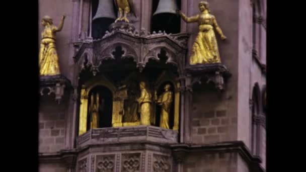 Messina Italien Juni 1975 Messina Glockenturm Detail Szene Den 70Er — Stockvideo