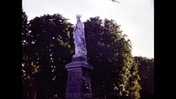 Lourdes Francie Červen 1980 Lidé Věrní Lurdách Poutních Scénách Letech — Stock video