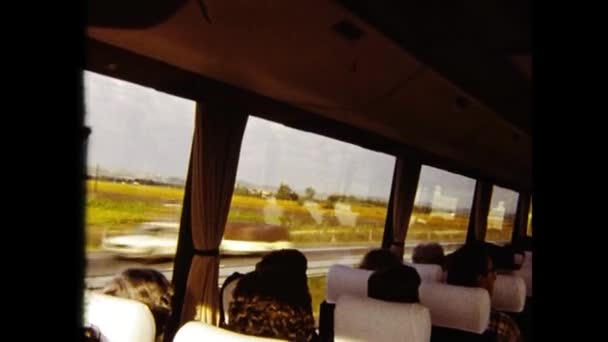 Montpellier Francie Červen 1980 Cestování Autobusem Interiérové Scény Letech — Stock video