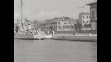 Venedik, İtalya Ağustos 1952: Venedik şehir manzarası 50 'li yıllarda