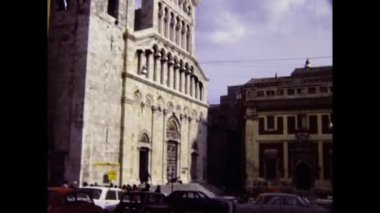 Cagliari, İtalya Haziran 1981: 80 'lerde Cagliari şehir manzarası