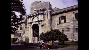 Cagliari, İtalya Haziran 1981: 80 'lerde Cagliari şehir manzarası