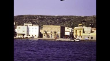 Carloforte, İtalya Haziran 1981: Carloforte Village view in 80 's