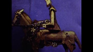 Cagliari, İtalya Haziran 1981: 80 'lerdeki antik Sardunya eserleri