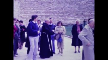 Subasio, İtalya Nisan 1984: Subasio şehir manzarası 80 'lerde