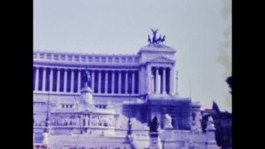 Roma, İtalya Nisan 1984: Roma şehir manzarası 80 'lerde