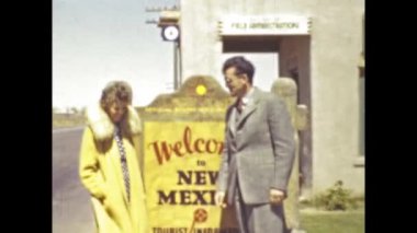Albuquerque, ABD Haziran 1947: 40 'lı yıllarda New Mexico sınırında seyahat
