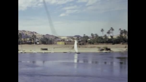 Kairó Egyiptom 1977 Március Nílusi Tájkép Években — Stock videók