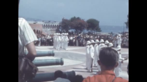 Nice Frankrijk Juni 1959 Militaire Viering Nice Scene Jaren — Stockvideo