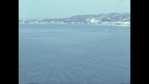 Nice France June 1959 Nice Coast View Scene 50S — 图库视频影像