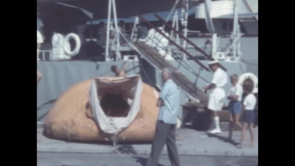 Nizza Frankreich Juni 1959 Schiff Hafen Von Nizza Den 50Er — Stockvideo