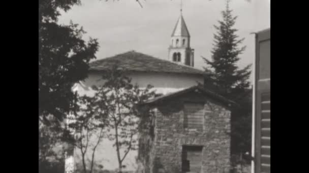 Dolomites Italy June 1952 Small Village Dolomites Scene 50S — Video