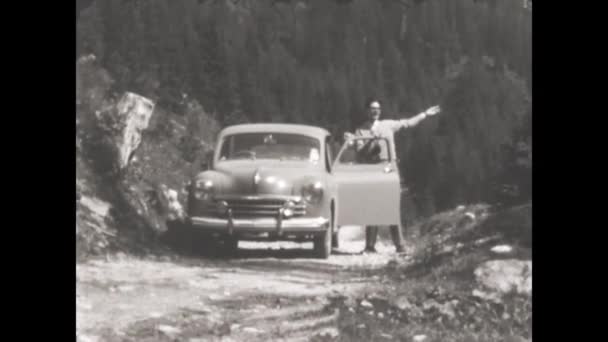 Dolomites Italy June 1952 Old Dolomites Landscape Scene 50S — Video Stock