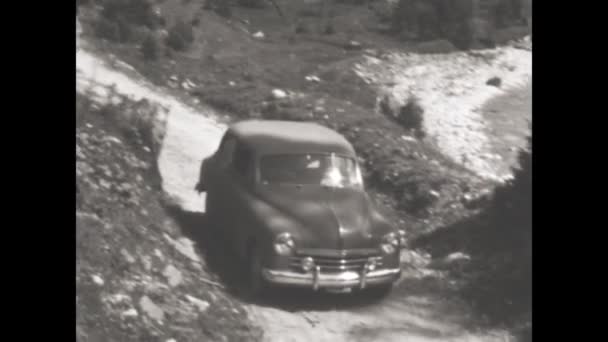 Δολομίτες Ιταλία Ιούνιος 1952 Παλιά Ντολομίτες Τοπίο Σκηνή Στη Δεκαετία — Αρχείο Βίντεο