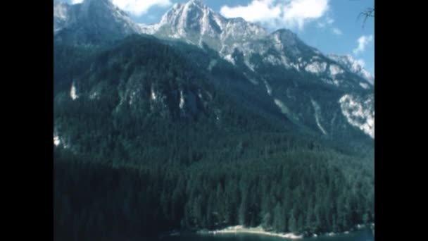 Val Non Italië Juni 1983 Tovel Lake View Scene Jaren — Stockvideo