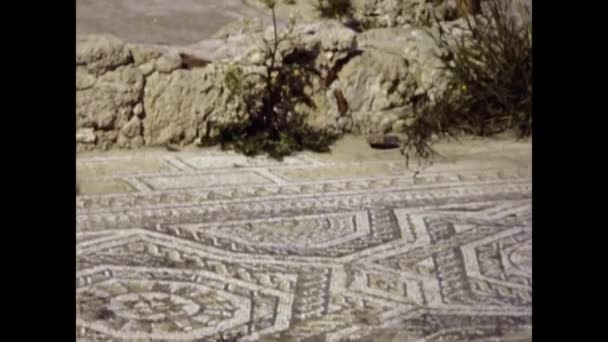 イタリアカリアリ1981年6月 サルデーニャ島遺跡80年代 — ストック動画