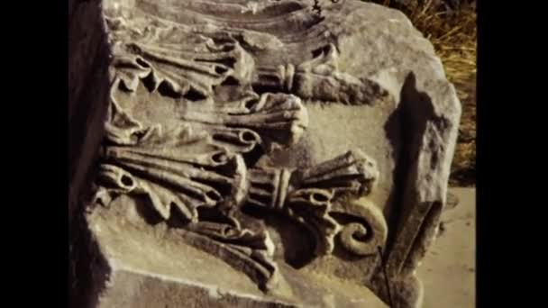 Smirne Türkiye Haziran 1985 Lerde Türkiye Çeşitli Arkeolojik Sitelerin Banyosu — Stok video