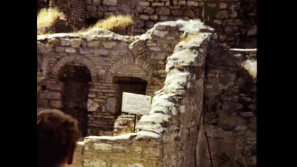 トルコ スミルン1985年6月 80年代にトルコの様々な考古学遺跡の風呂 — ストック動画