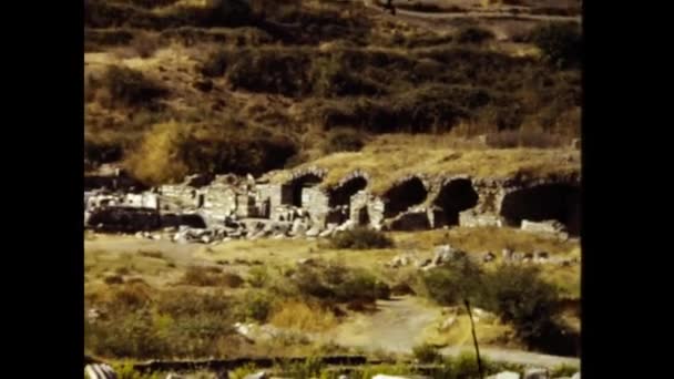 Smirne Turkije Juni 1985 Bad Van Diverse Archeologische Vindplaatsen Kalkoen — Stockvideo