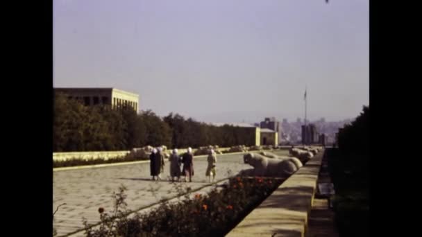 Άγκυρα Τουρκία Ιούνιος 1985 Στοιχεία Κτηρίου Antkabir Στη Δεκαετία Του — Αρχείο Βίντεο