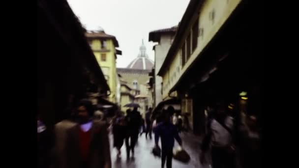 Florencja Włochy Kwiecień 1984 Widok Miasto Florencja Latach Tych — Wideo stockowe
