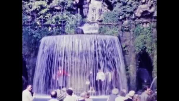 Rzym Włochy Kwiecień 1984 Scena Widokowa Tivoli Latach Tych — Wideo stockowe