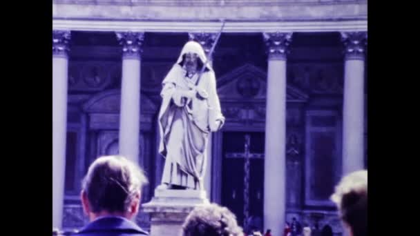 Рим Италия Апрель 1984 Сцена Видом Рим — стоковое видео