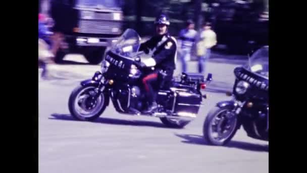 Rome Italy April 1984 Carabinieri Motorcycles Scene 80S — Video