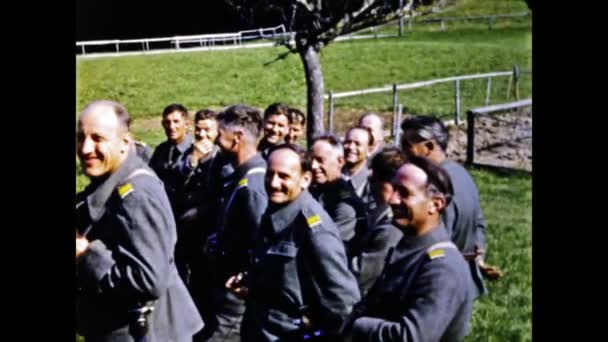 Сан Диего Сша Июнь 1955 Сцена Подготовки Военных Солдат — стоковое видео