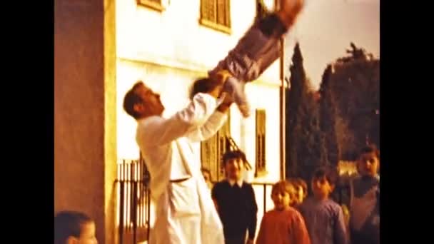 Ospedalino Włochy Może 1955 Scena Wspomnień Rodzinnych Dzieci Latach Tych — Wideo stockowe