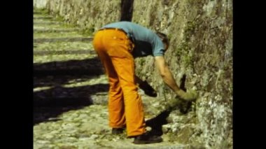 Locarno, İtalya 1984: 80 'lerde Maggiore Gölü' nde Locarno manzarası