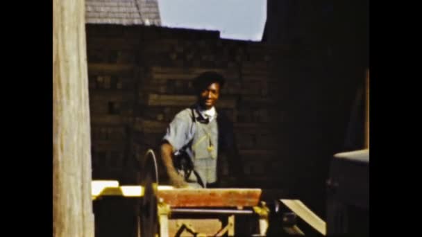 Wakulla United States June 1947 American Black Workers 40S Scene — Vídeo de stock