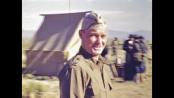 Альбукерке Сша Июнь 1947 Лагерь Американских Солдат Сцене Годов — стоковое видео