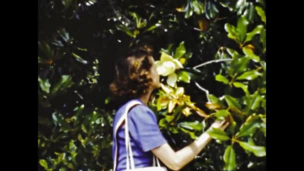 San Diego Usa Juni 1947 Amerikaner Besöker Offentlig Trädgård Talet — Stockvideo